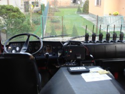 pohled na místo řidiče